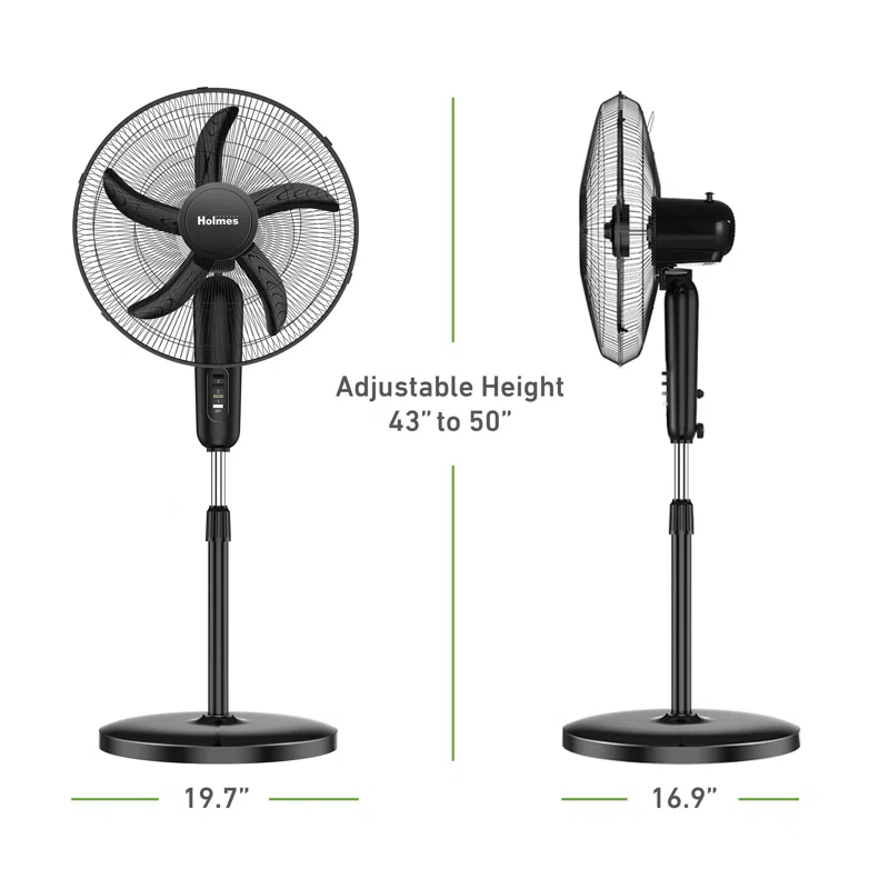 Holmes 18" Oscillating Manual Stand Fan, 3 Speeds