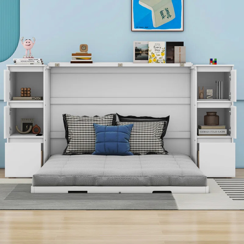Cosmic Murphy Bed with Drawers, Cabinets and USB Ports