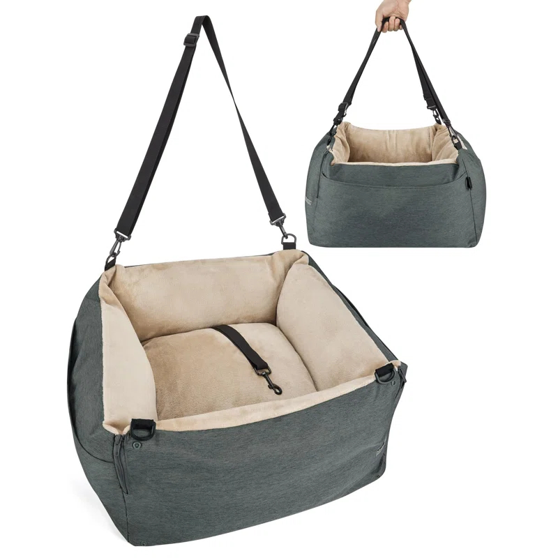 ATCHISON Detachable Washable and Waterproof Puppy Booster Car seat Soft Portable Dog Bed