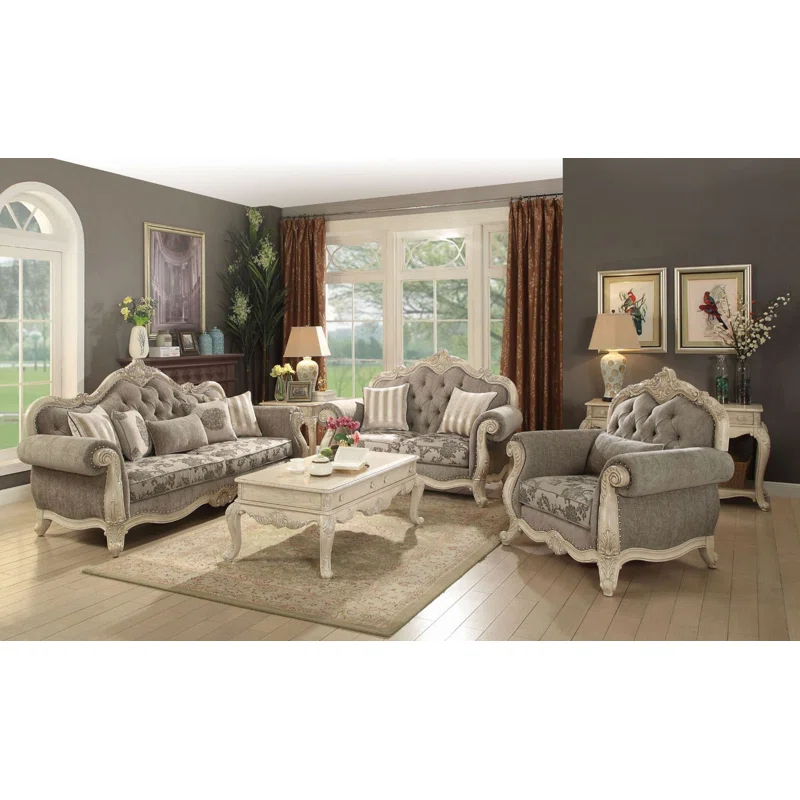 Andrew Home Studio Renardo 93.425'' Upholstered Sofa