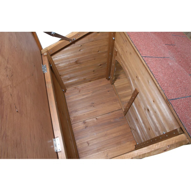 TRIXIE Natura Weatherproof Outdoor Lodge Dog House, Elevated Floor