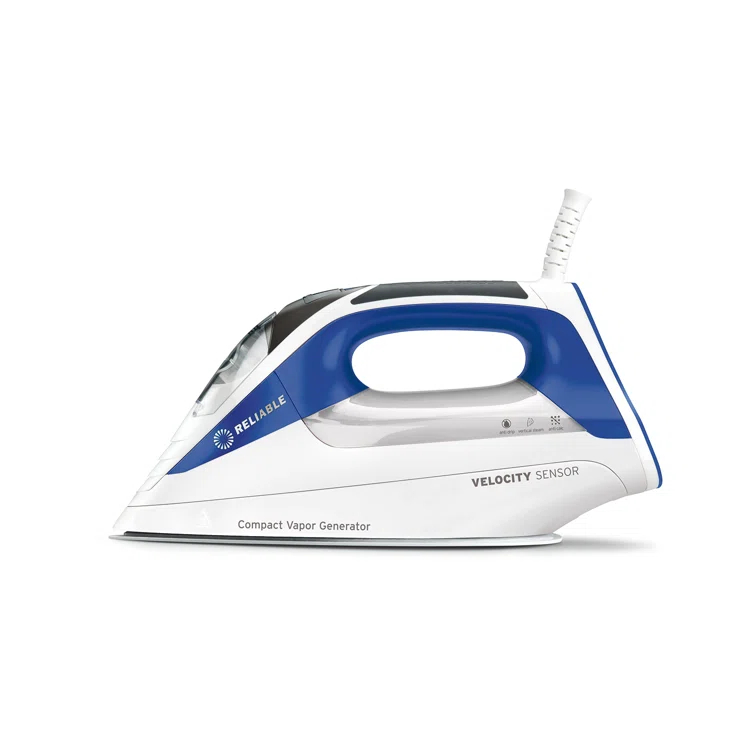 Reliable Corporation Reliable Velocity 1800W Home Steam Iron - Compact Vapor Generator Iron with Anodized Aluminum