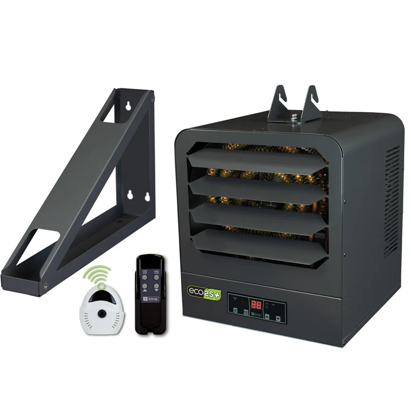 King Electric Electric Ceiling Mounted Space Heater with Adjustable Thermostat , Remote Included and with Digital Display