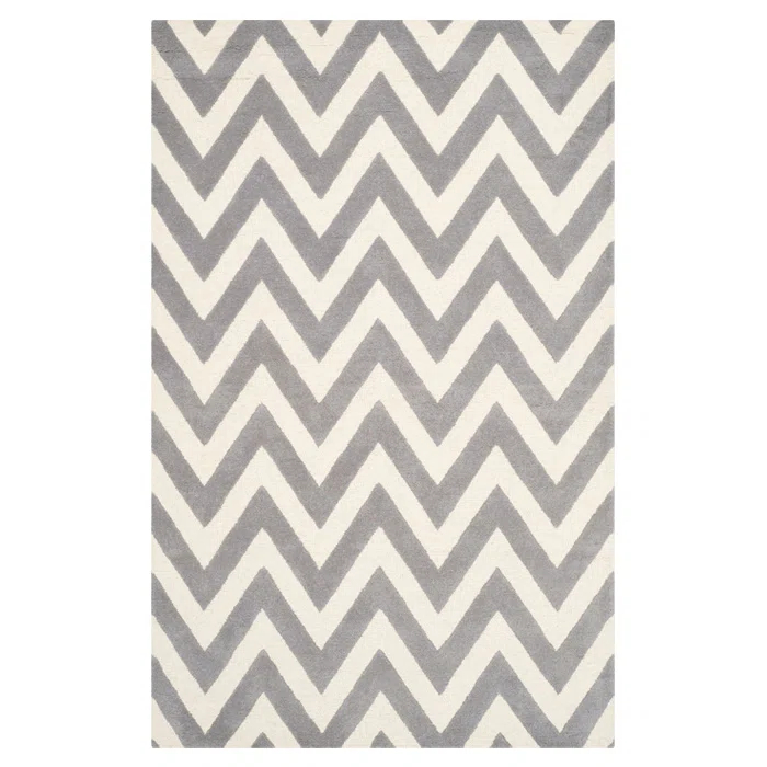 Hand Tufted Wool Chevron Rug