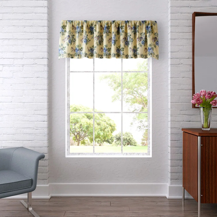 Laura Ashley Linley Pastel Yellow 86" Window Valance