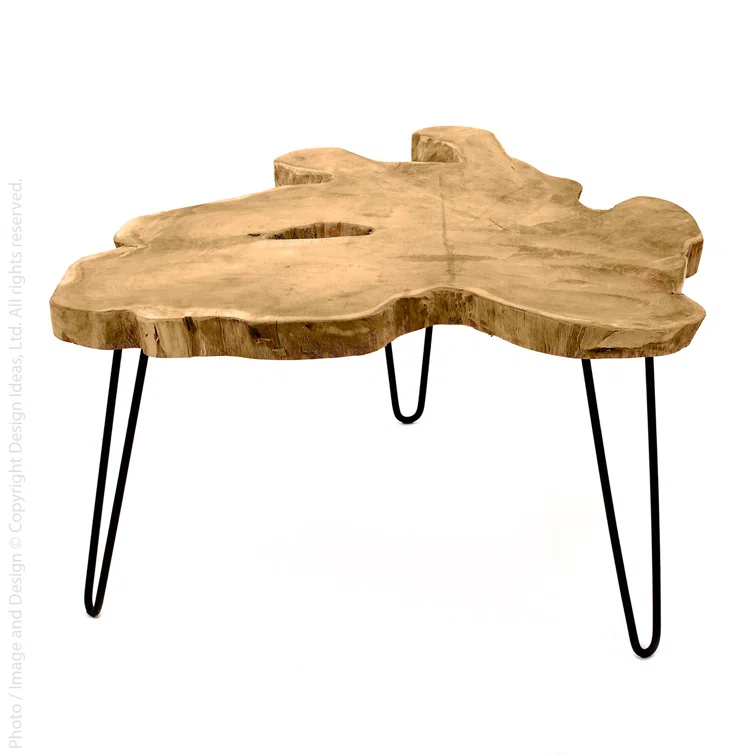 Union Rustic Loredana Solid Wood 3 Legs Coffee Table & Reviews | Wayfair