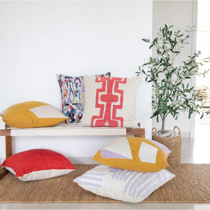 Stacy Garcia Home Geometric Handmade Cotton Wool Blend Decorative Throw Pillow