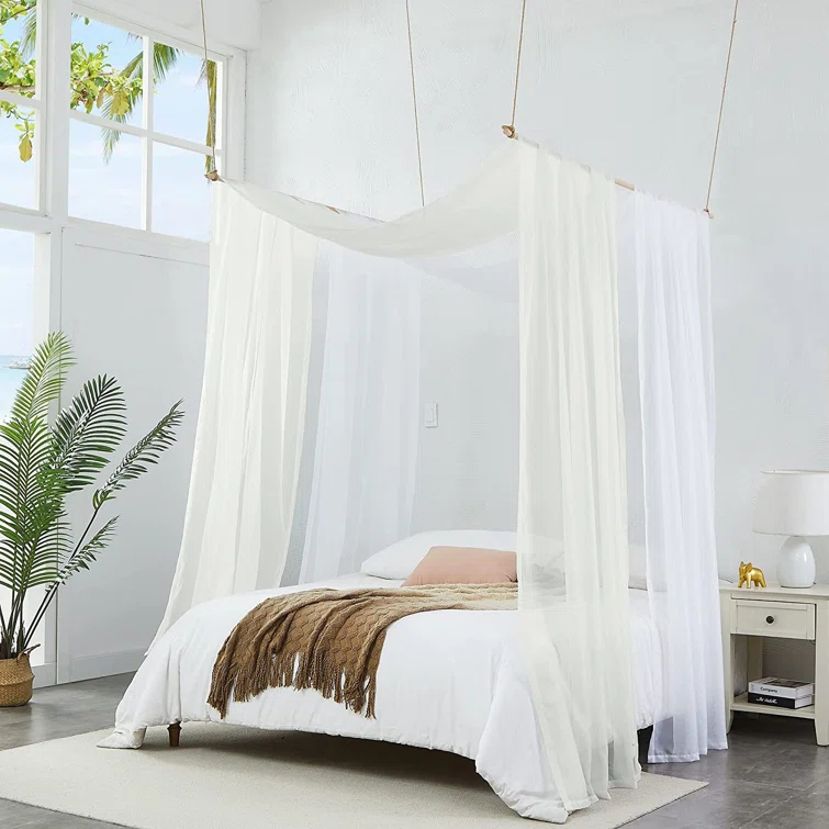 WARM HOME DESIGNS 2 Bed Canopy Curtains Bundle. Canopy Bed Curtains Available in Sizes and Many Colors