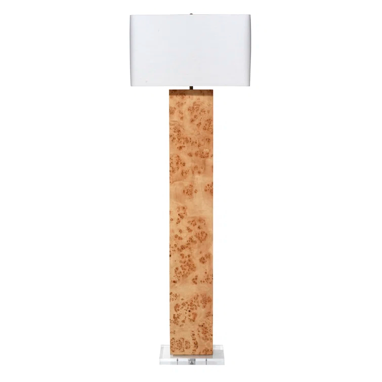Jamie Young Company Parallel 63.25'' Natural Burl Traditional Floor Lamp