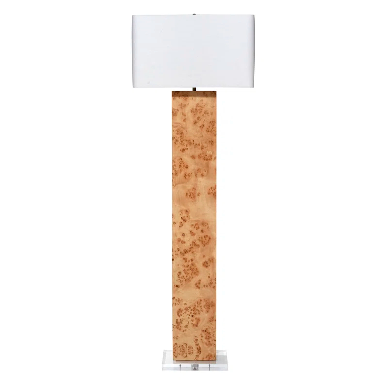 Jamie Young Company Parallel 63.25'' Natural Burl Traditional Floor Lamp