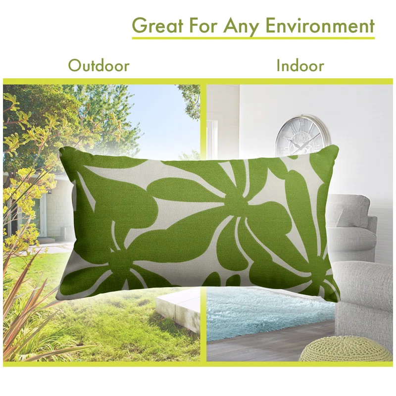 Plantation Floral Indoor/Outdoor Reversible Throw Pillow