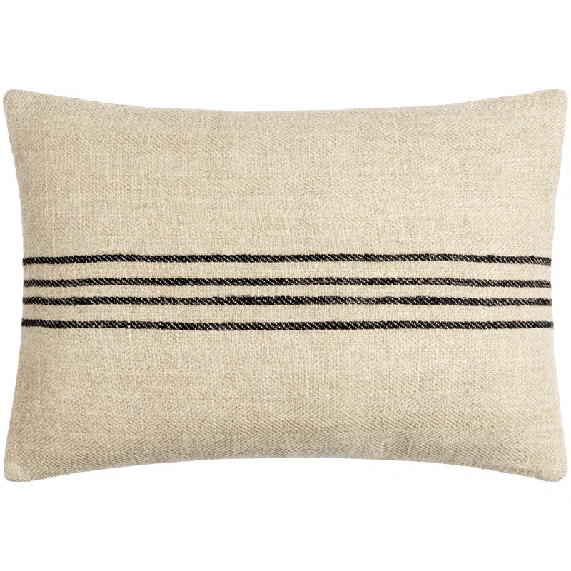 Becki Owens x Livabliss Becki Owens x Livabliss Brett Striped Linen Reversible Throw Pillow