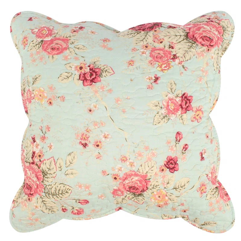 Antique Rose Cotton Throw Pillow Set (Set of 2)