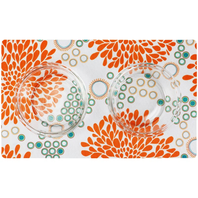 Drymate Pet Bowl Placemat, Feeding Mat For Dog & Cat - Thin, Absorbent, Waterproof, Machine Washable