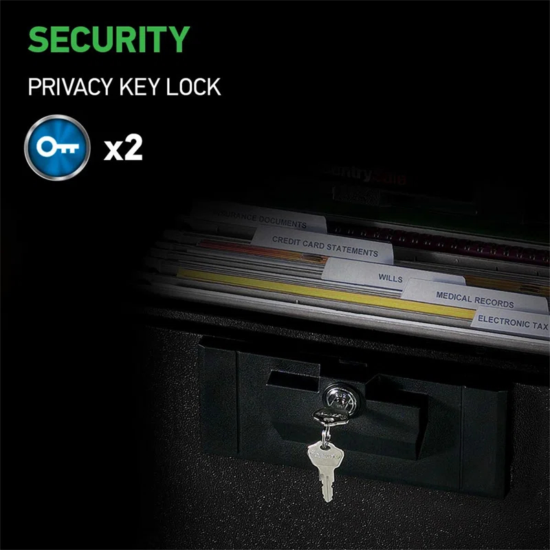 BEACHWATER POOL & SPA, LLC Fireproof Document Box With Key Lock, Safe Secures Files And Documents For Home Or Office