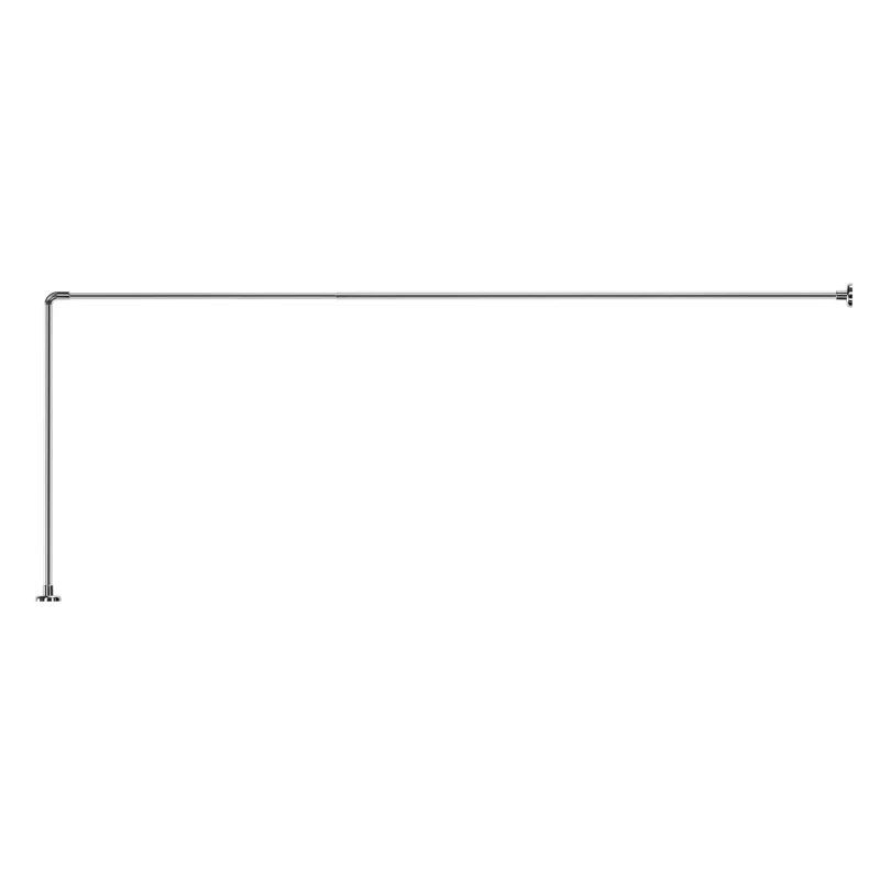 102.36'' L-Shaped Fixed Shower Curtain Rod