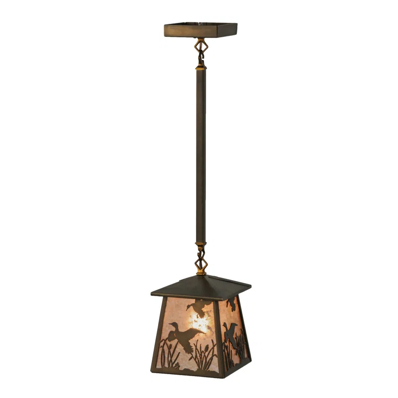 Meyda Lighting 1 - Light Antique Copper Lantern Pendant