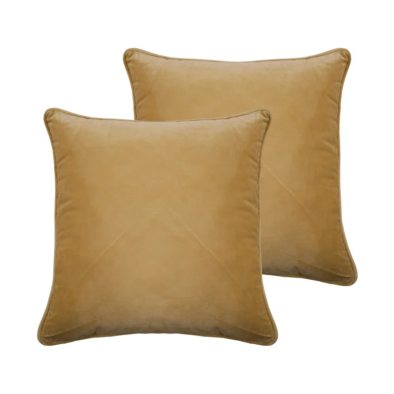 Velvet Reversible Throw Pillow (Set of 2)