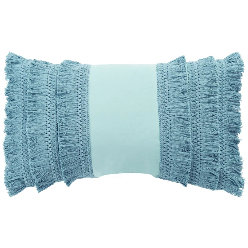Safavieh Grema Fringed Cotton Reversible Throw Pillow