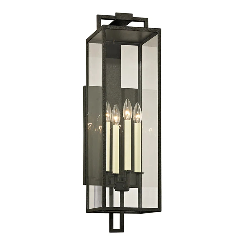 Judy Outdoor Sconce - Black / 28.5"H