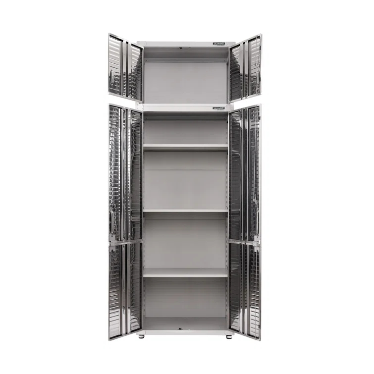 UltraHD® Seville Classics UltraHD 2-Piece Storage Cabinet Set, 30" W x 18" D x 90.5" H
