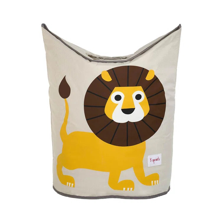 3 Sprouts 3 Sprouts - Baby Laundry Hamper  - Storage Basket Organizer Bin for Nursery - Lion