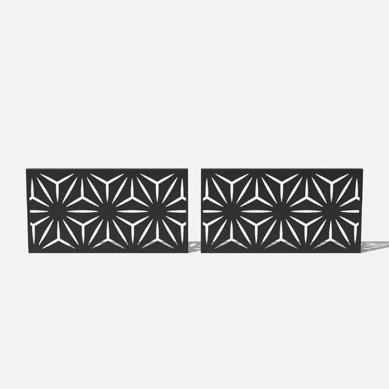 Veradek Screen Series Star Plastic Black Screen Panel (Set of 2)