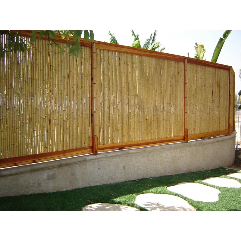 Backyard X-Scapes Natural Bamboo Fencing Decorative Privacy Screen No Dig Fence Panel