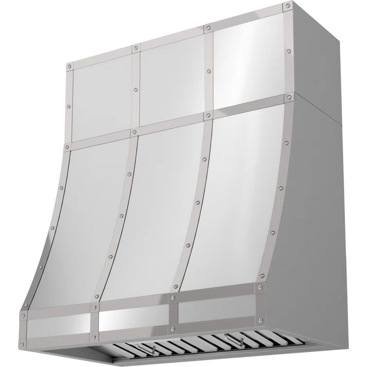 Zephyr Designer Duct Cover For Zephyr Forte Wall Custom Hood In Stainless Steel