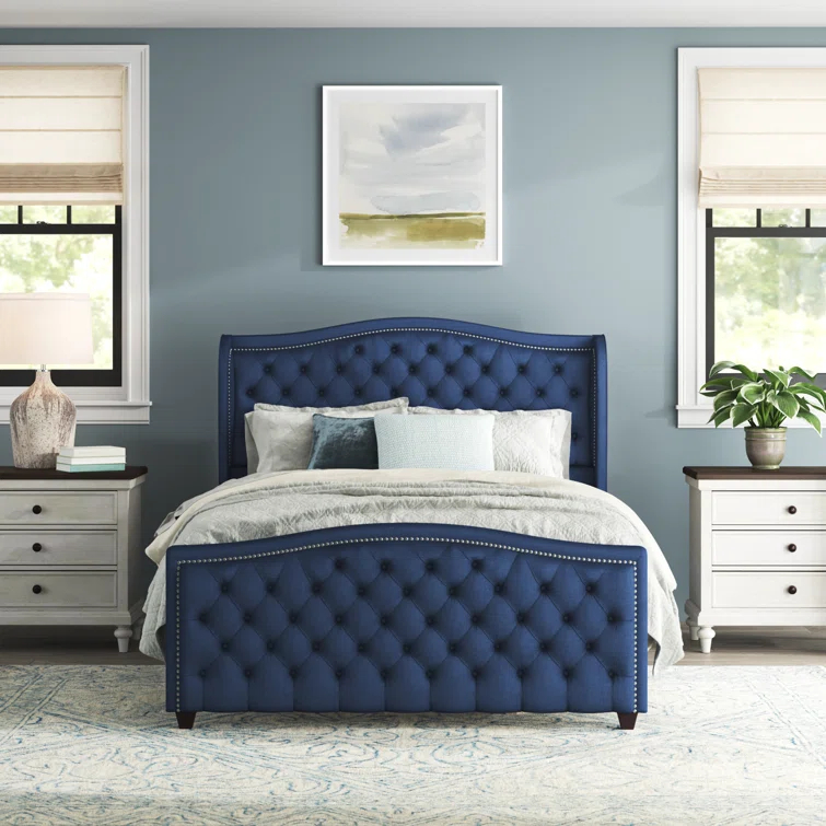 Coleman Upholstered Wingback Bed