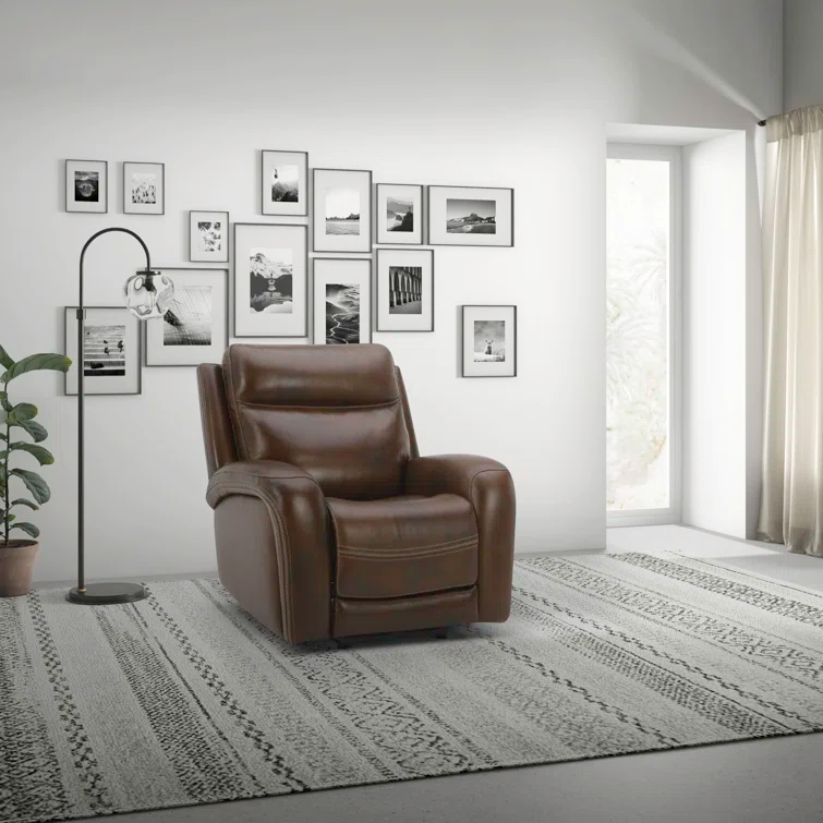 Dynoson Blair Swivel Glide Recliner Dual Power - Cognac