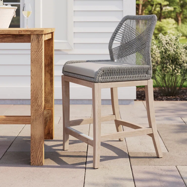 Krisily Loom Outdoor Counter Stool