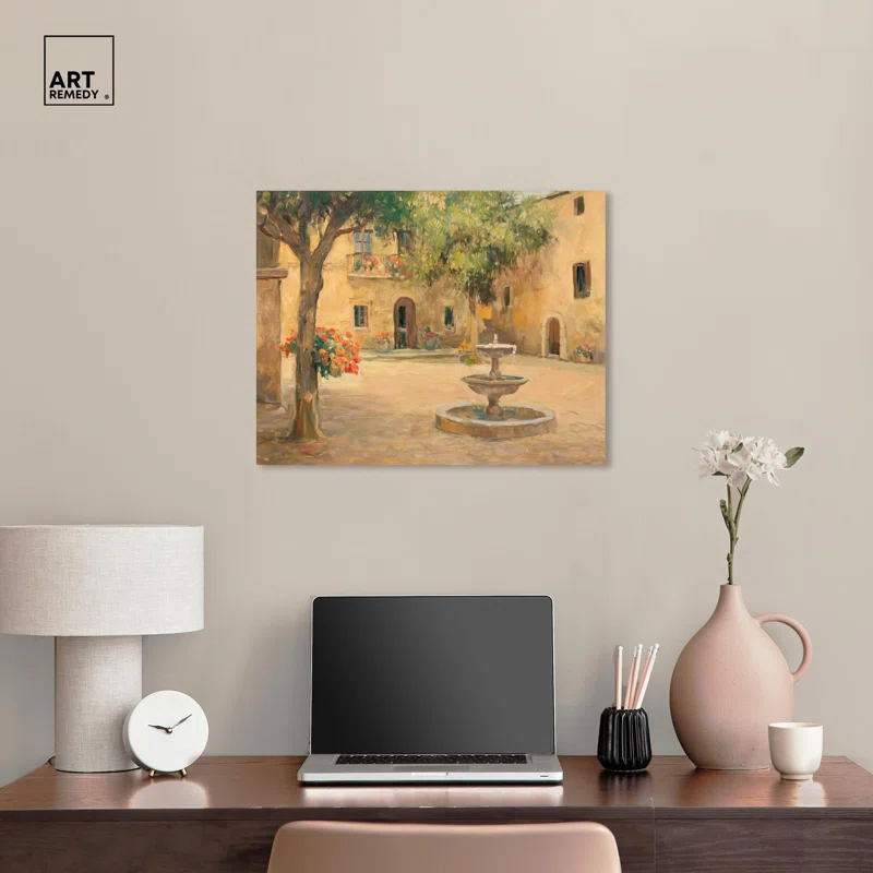 Art Remedy Historic Oasis Canvas Vintage Art Prints by Art Remedy