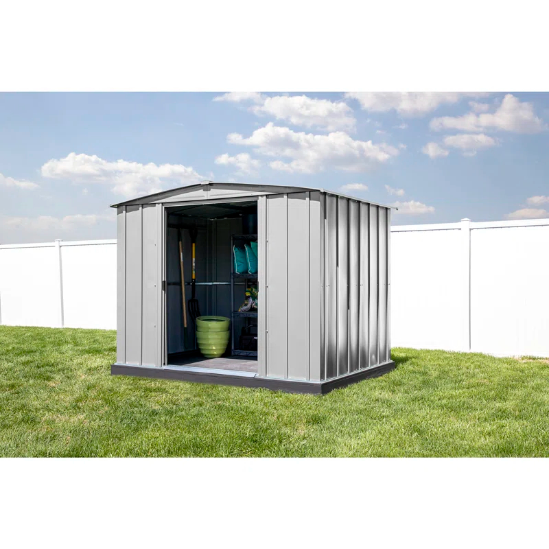 Arrow 8 ft. W x 6 ft. D Galvanized Steel Storage Shed