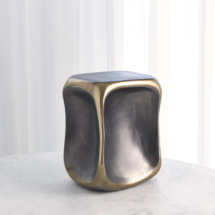 Global Views Formation Accent Table-Black/Gold-Sm
