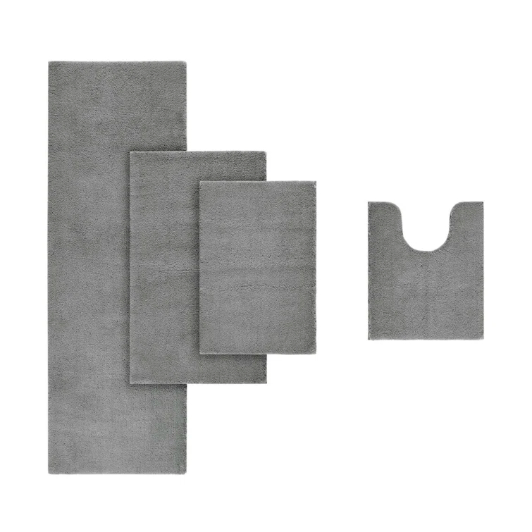 Madison Park Signature Marshmallow Quick Dry Bath Rug with Non-Slip Backing