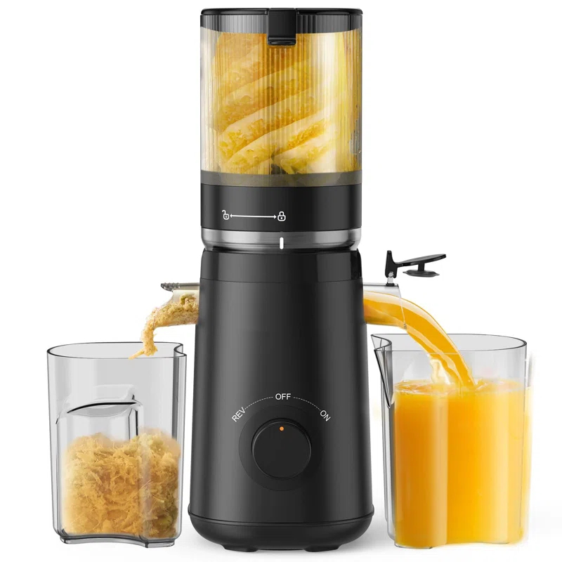 MODERN WALLS LLC Juicer Machines, Cold Press Juicer With 5.3" Extra Large Feed Chute Fit Whole Fruits & Vegetables Easy To Clean, High Juice Yield, BPA Free