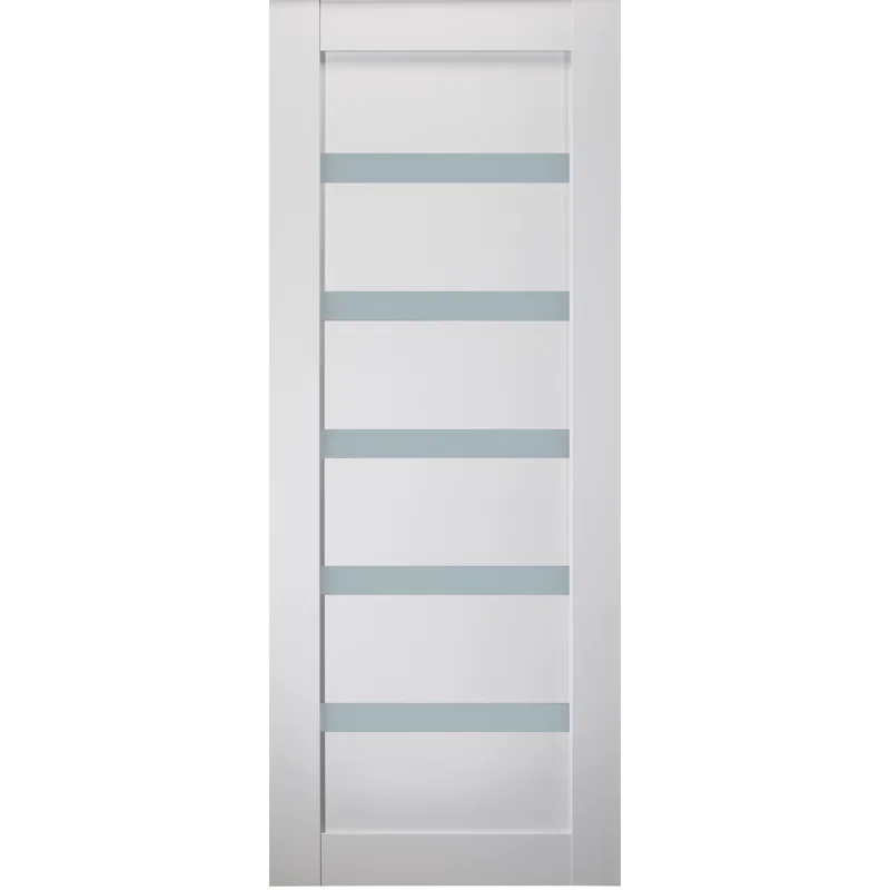 Belldinni Leora Paneled Manufactured Wood and Glass Standard Door Slab