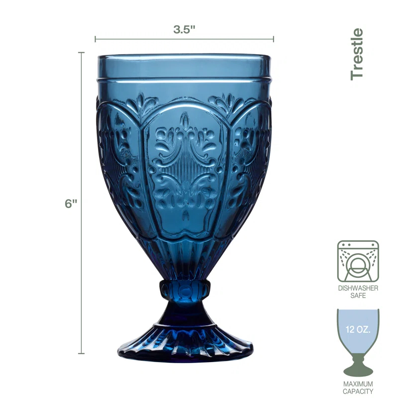 Fitz and Floyd Fitz and Floyd Trestle 12 oz. Water Goblet (Set of 4)