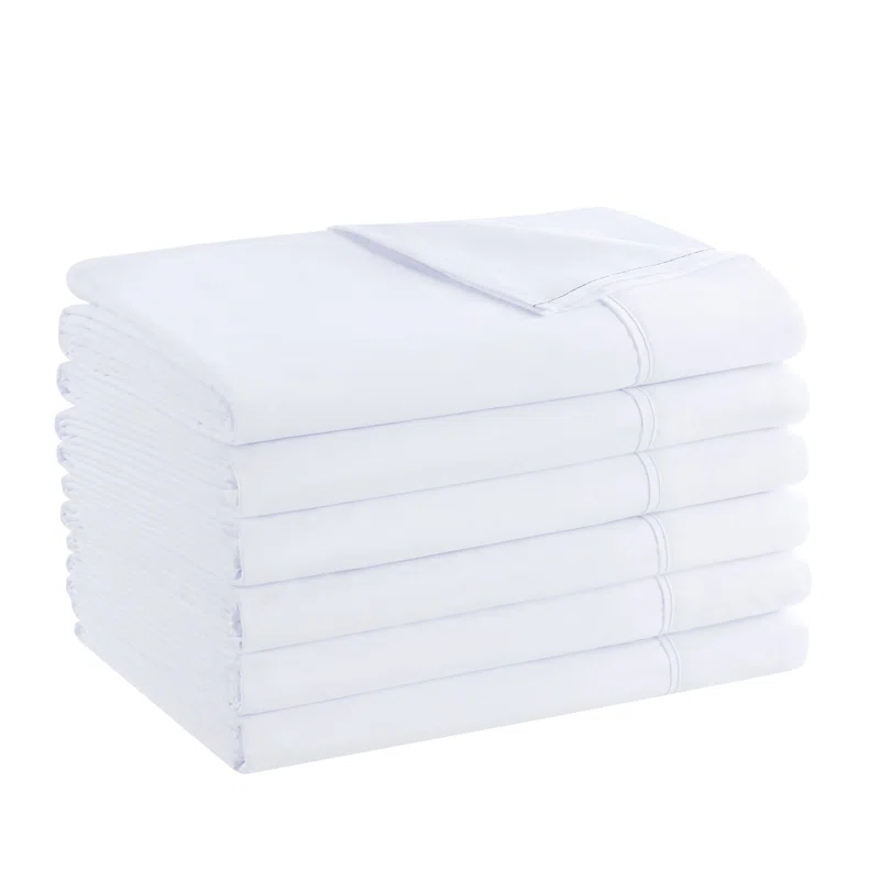 ArkwrightLLC Host & Home Soft Brushed Hypoallergenic Microfiber Flat Sheets - Pack of 6 (Set of 6)