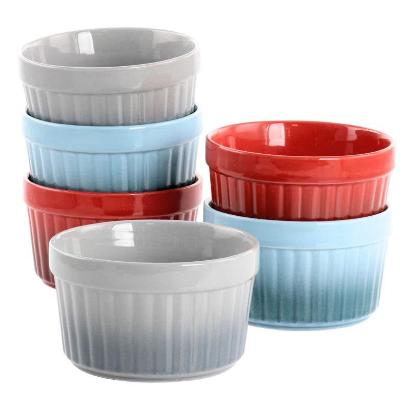 Crock-pot Crock-pot Round Stoneware 6 Piece Ramekin Bakeware Set (Set of 6)