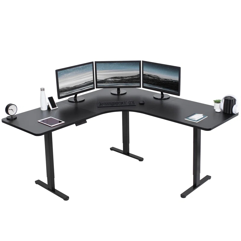 Vivo VIVO Electric 71" x 71" Curved Corner Stand Up Desk (E3CB2 Series)