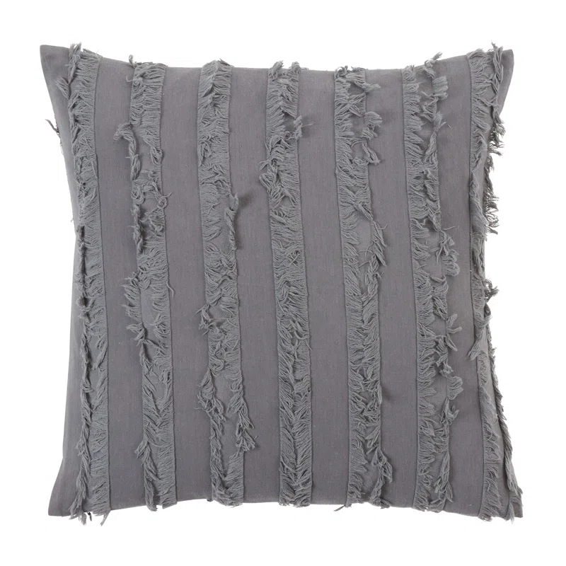 Isla Fringed Cotton Blend Throw Pillow