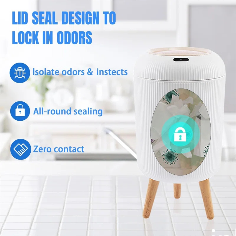 Motion Sensor Trash Can with Lid