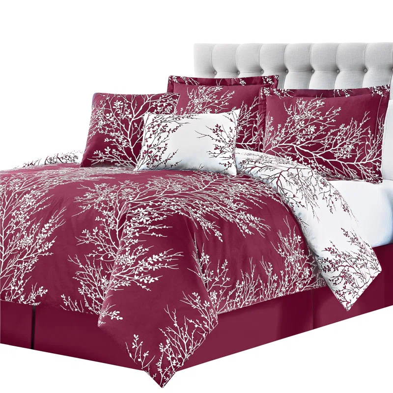 Spirit Linen 6-Piece Foliage Reversible Comforter Set