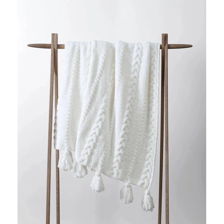 Sunday Citizen Braided Pom Throw Blanket
