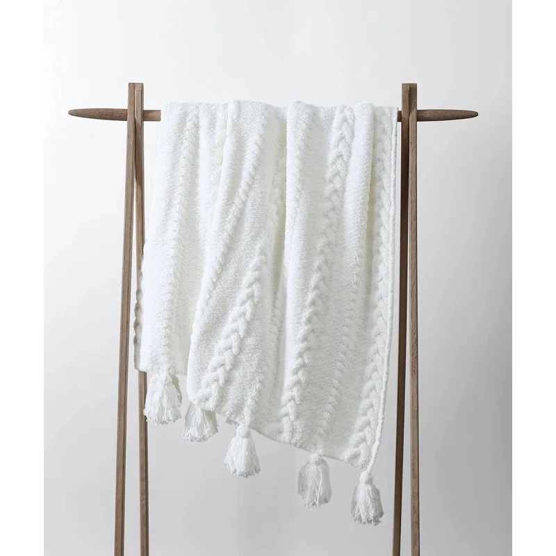 Sunday Citizen Braided Pom Throw Blanket