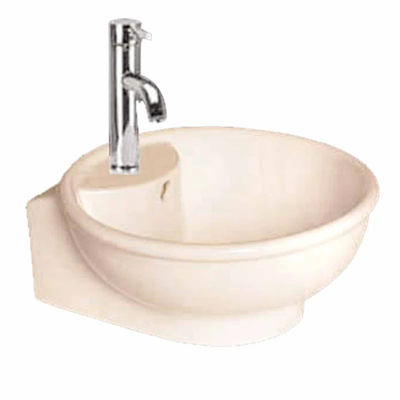 The Renovators Supply Inc. 15330 The Renovators Supply Inc. 11'' Bone Vitreous China Circular Bathroom Sink with Overflow