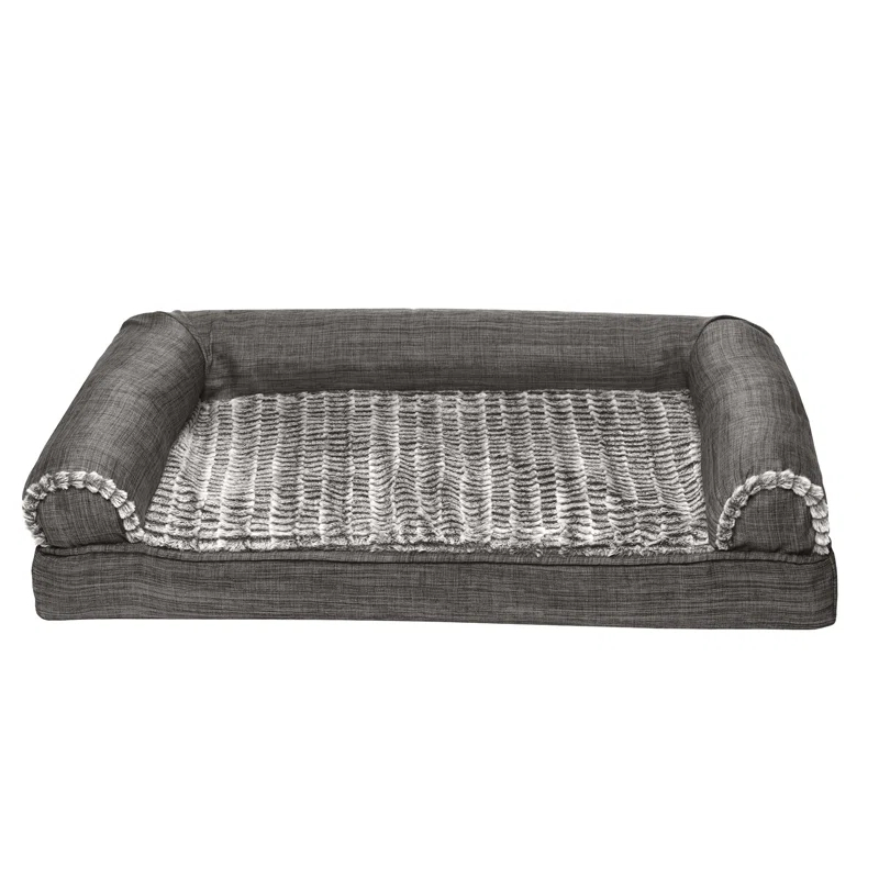 FurHaven Luxe Fur & Performance Linen Sofa Bed