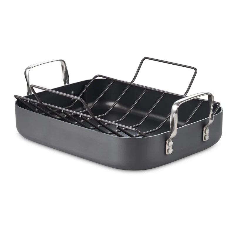Cooks Standard Cooks Standard 18'' Non-Stick Hard-Anodized Aluminum Roasting Pan with Rack